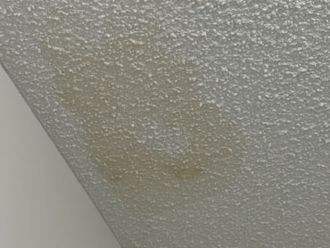Staining observed at bathroom ceiling